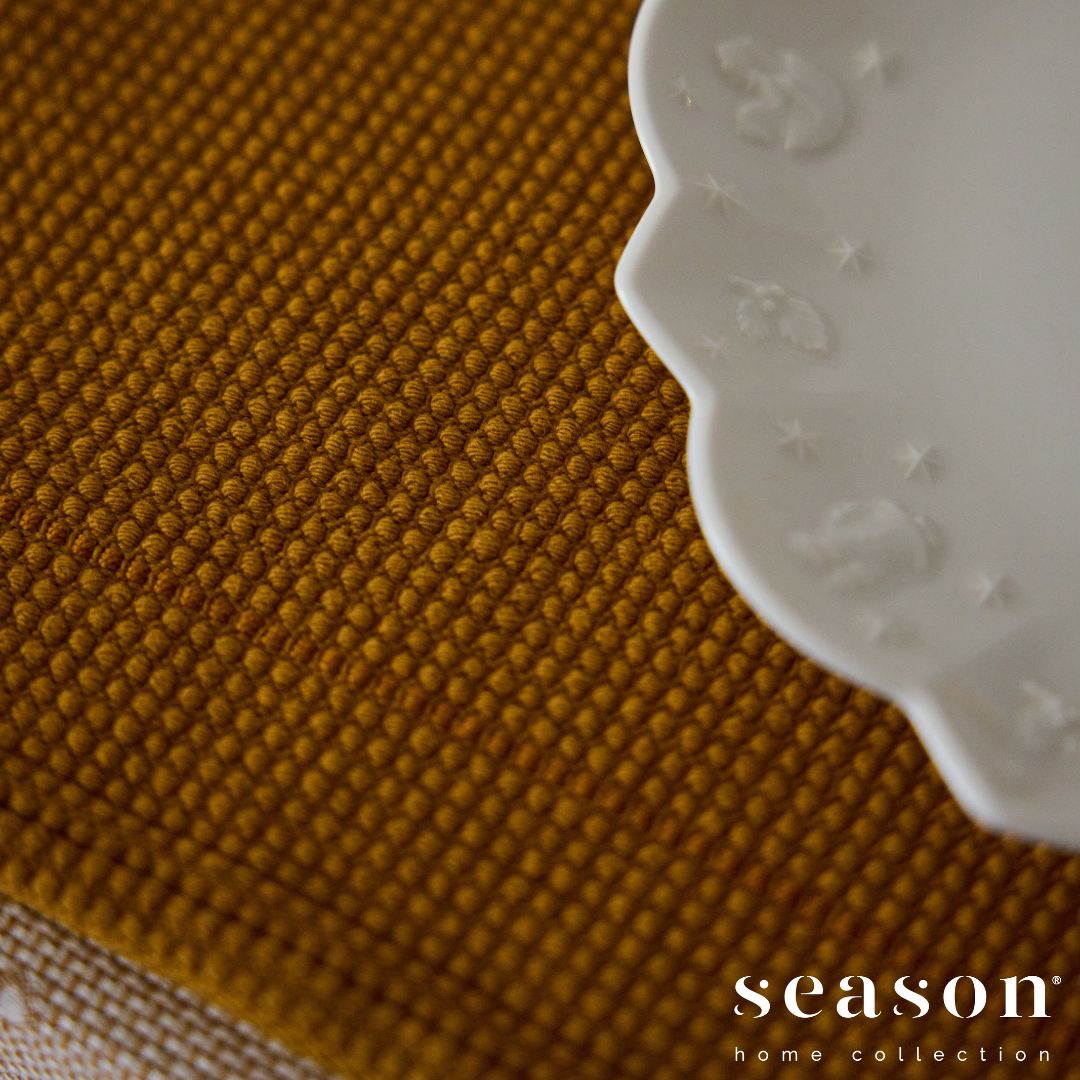 Toalha de Mesa Individual 100% Algodão Snow Wind Amarelo