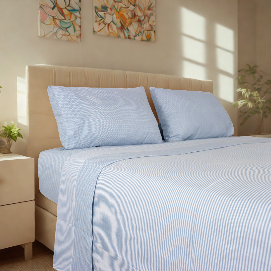 Jogo Lençóis Cama Flanela 100% Algodão Londres