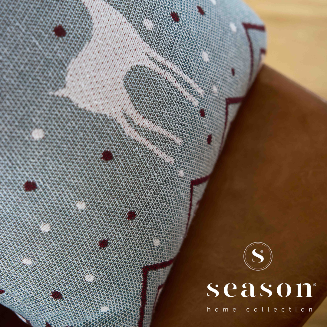 Almofada Cheia Jacquard 50x50 Winter Paht Vermelho