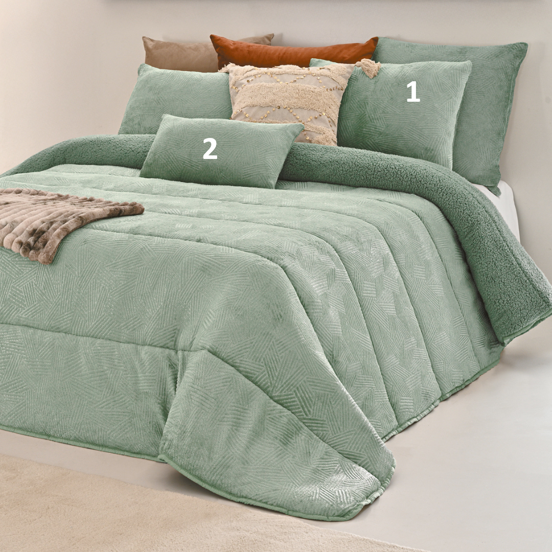 Edredão Veludo Com Pelo Borrego Karma I