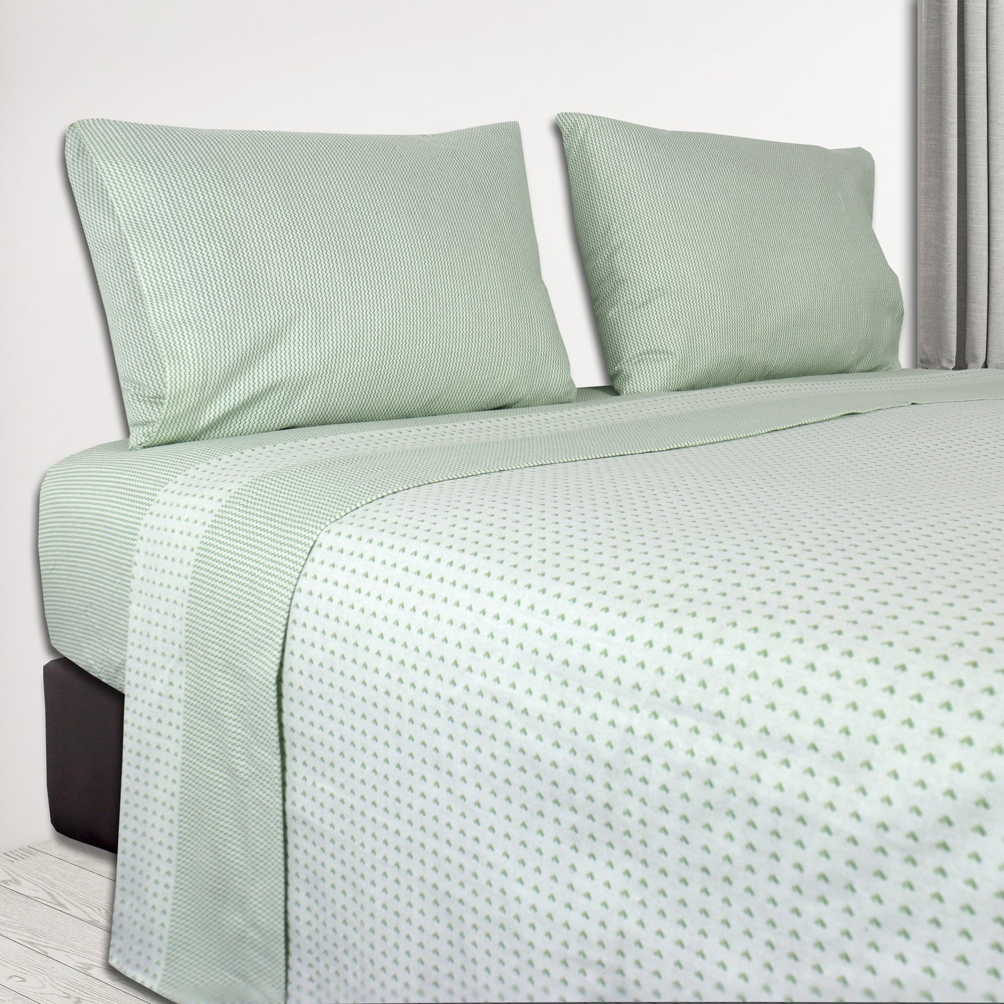 Jogo Lençóis Cama Flanela 100% Algodão Charme