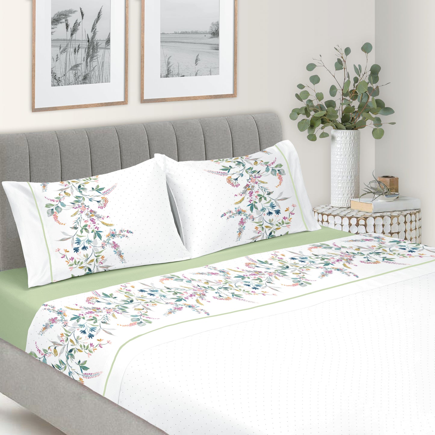 Jogo Lençóis Estampados 100% Algodão 150 Fios Bella