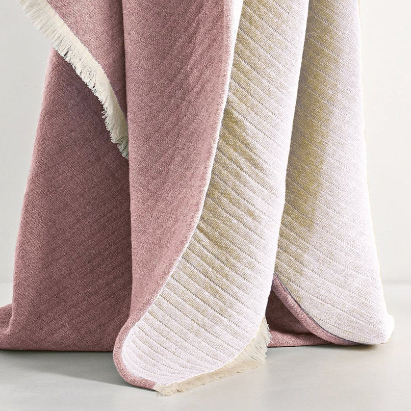 Manta Dupla Face 100% Algodão 130 x 170 Trani Rosa