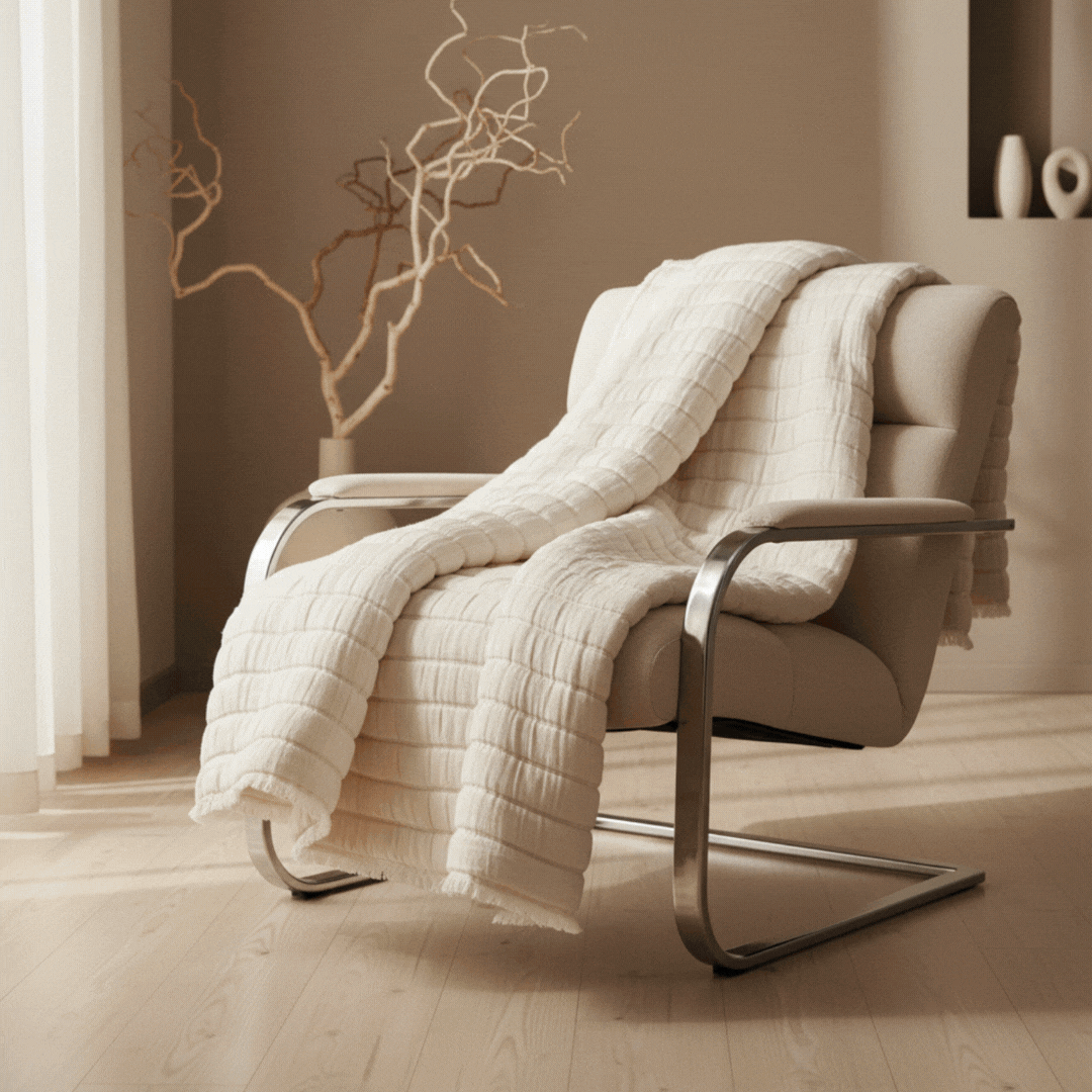 Manta / Cobre Pés 100% Algodão 140x200 Coyuchi