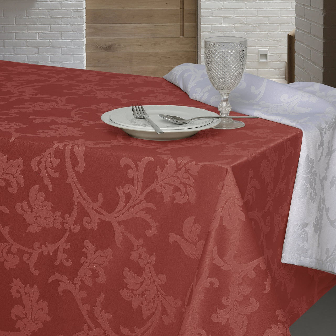 Toalha de Mesa Jacquard ANTI-NÓDOAS Clean