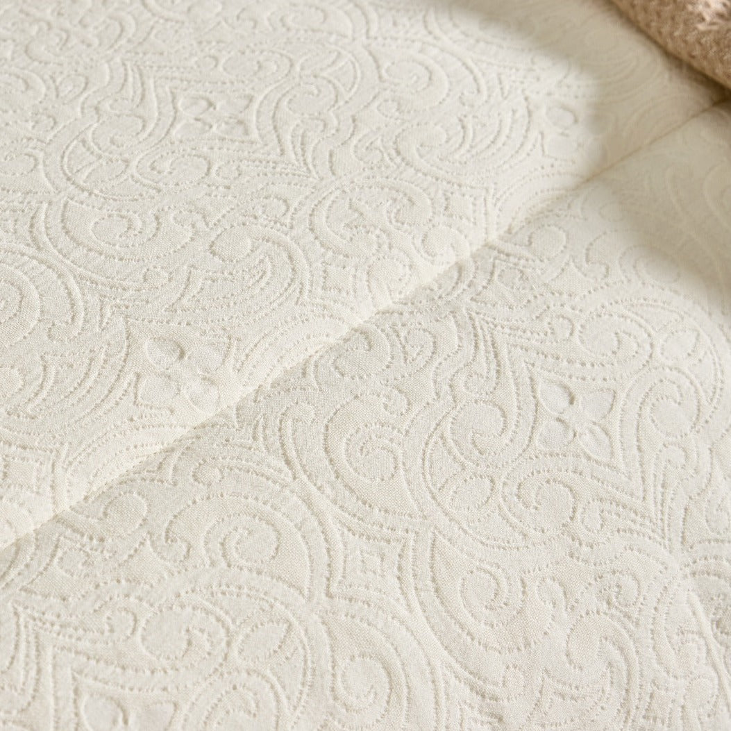 Edredão Jacquard 100% Algodão Lilibet Pérola