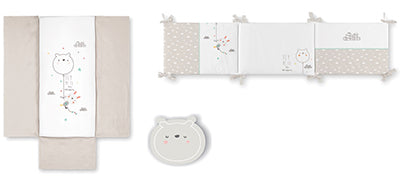 Edredão + Protetor + Almofada - Oso Globo Pirulos - D'Algodão