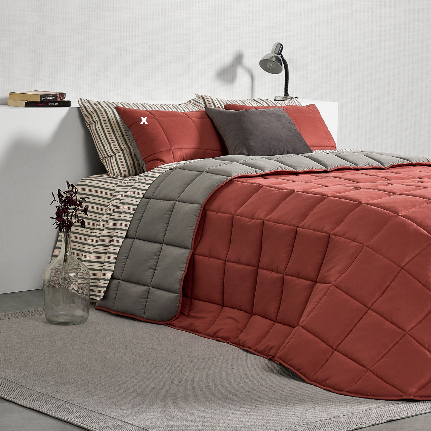 Edredão Dupla Face Genebra Telha