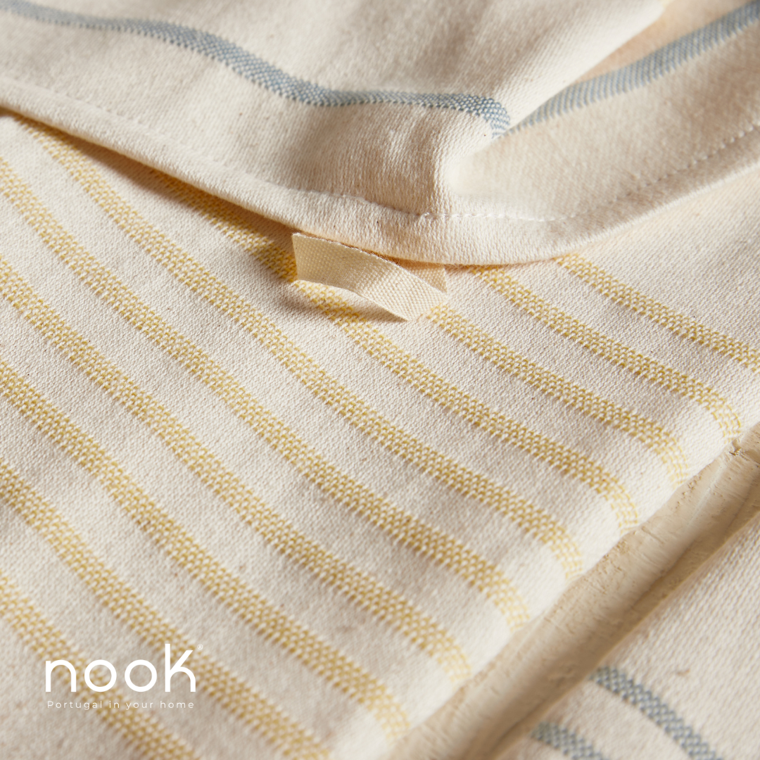 Pack de 3 Paños de Cocina Jacquard 100% Algodón 50x70 Arisca Azul/Amarillo