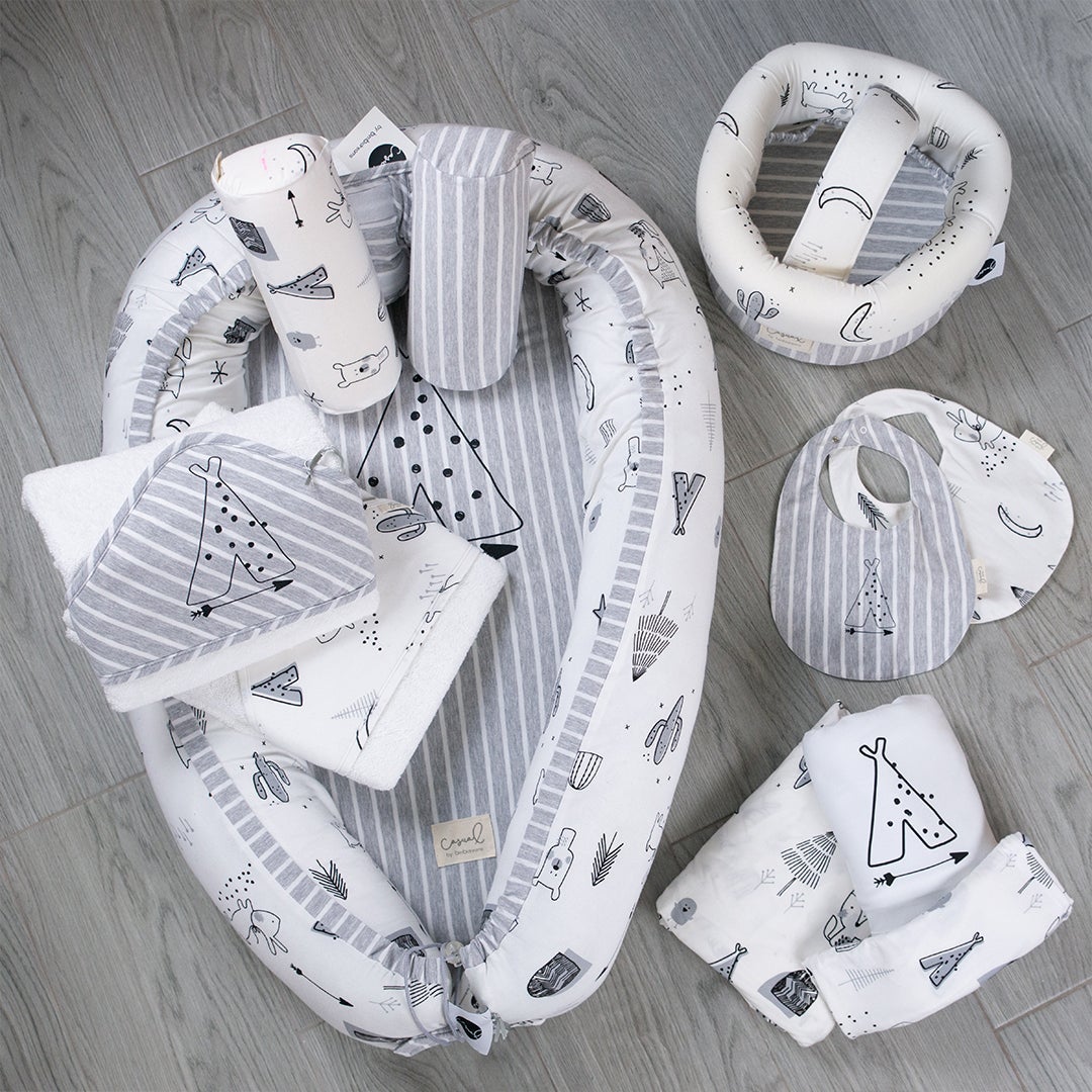 Cesto organizador Bebé - Indian - Pirulos Casual Orgânic - D'Algodão