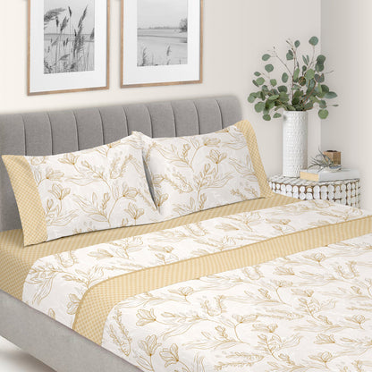 Jogo Lençóis Cama Flanela 100% Algodão Folha