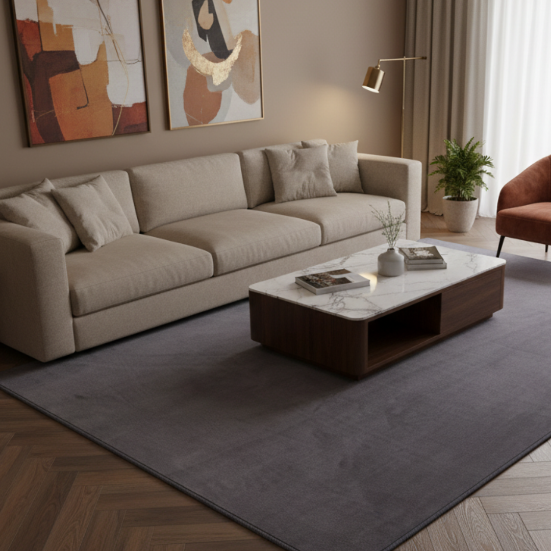 Tapete Liso Super Suave Apollo Cinza Antracite