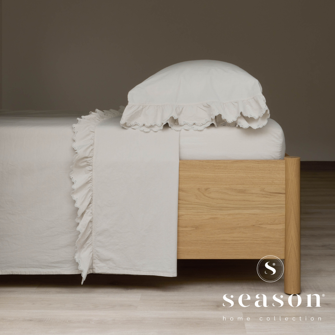 Jogo Lençóis Cama 100% Algodão Percal 200 Fios Hush Pérola