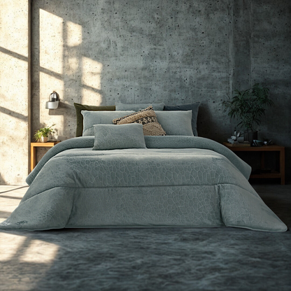 Edredão Veludo Com Pelo Borrego Karma II Petróleo