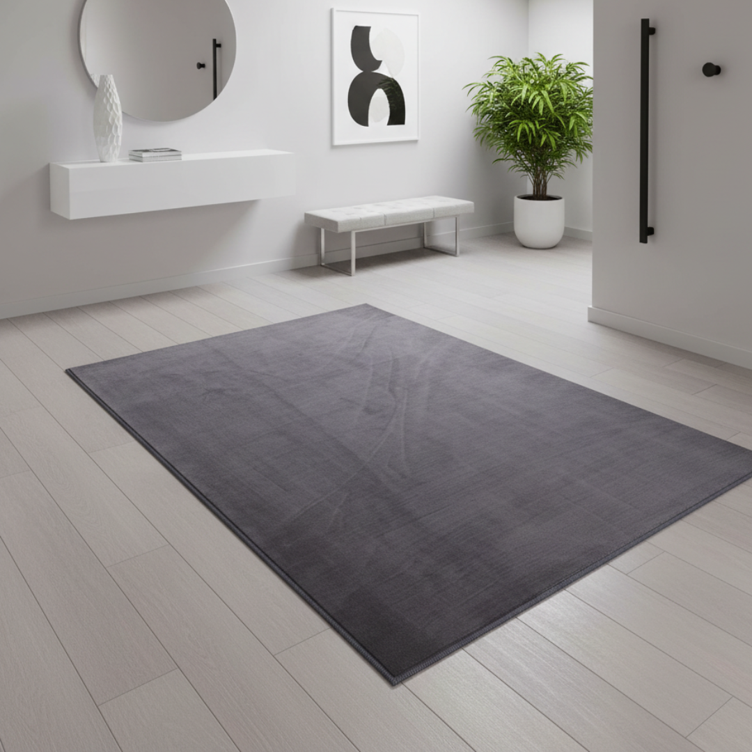 Tapete Liso Super Suave Apollo Cinza Antracite