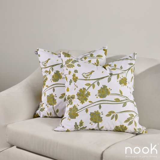 Almofada Jacquard 100% Algodão Percal 50x50 Serenidade