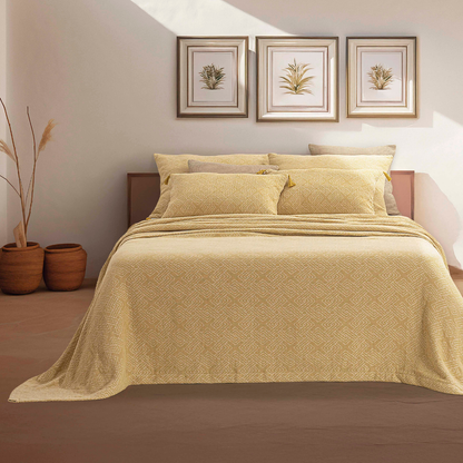 Colcha Jacquard 100% Algodão Duna Limão