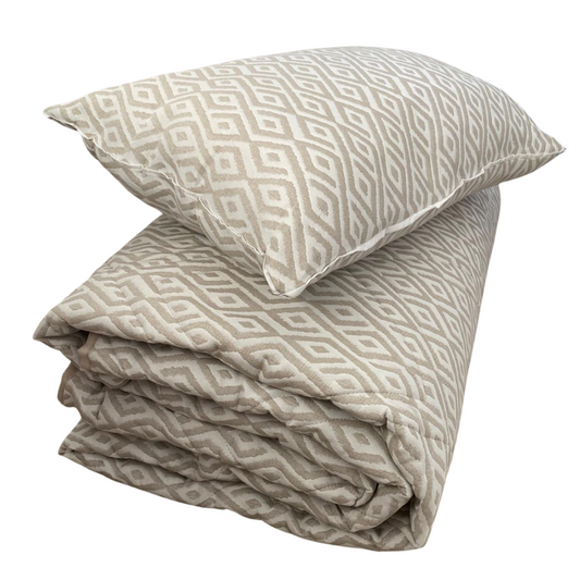 Edredão Jacquard Egipto (Cama SOLTEIRO) 200x260 Beje