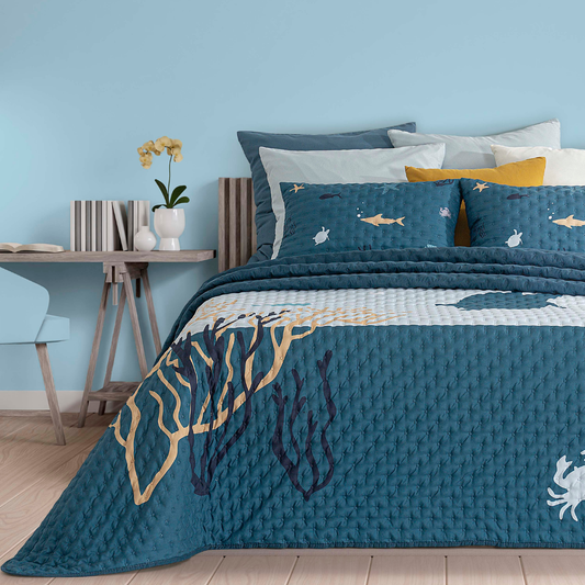 Edredão Quilt Digital Oceano