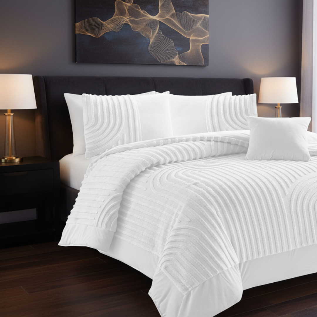 Edredão Coralina Dupla Jacquard Encanto Branco