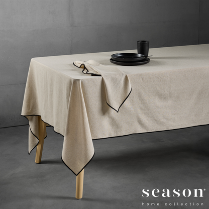 Toalha de Mesa Algodão/Linho Latte Rolinho