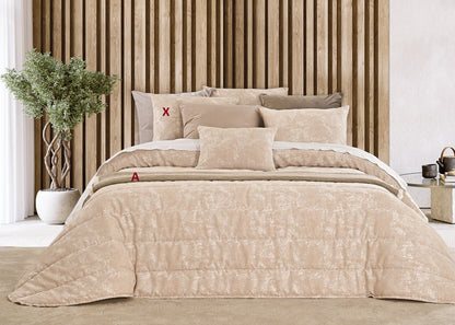 Edredón jacquard Fresh Air de color rosa