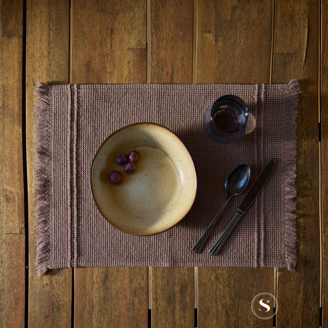 Toalha de Mesa Individual Jacquard 100% Algodão Biotic