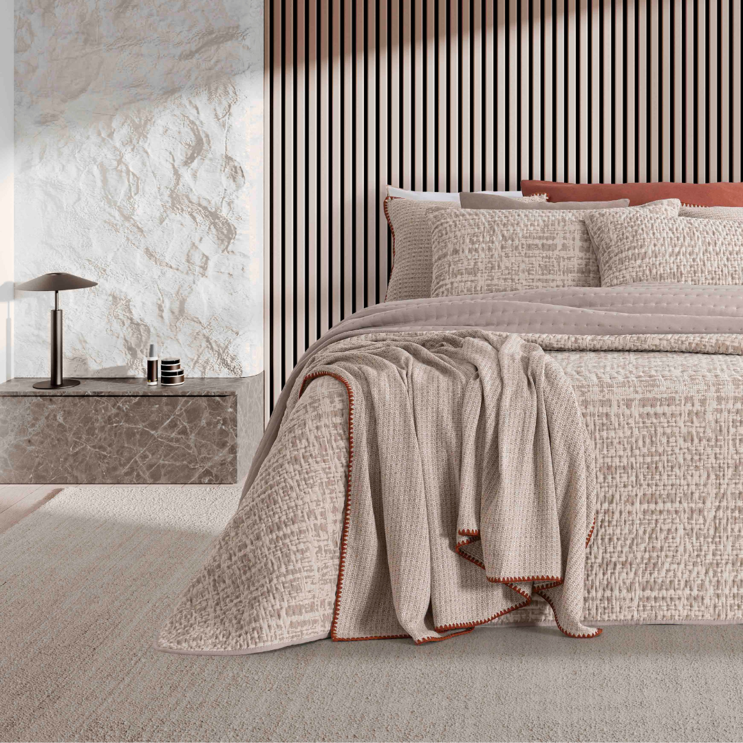 Edredão Quilt Jacquard Anis