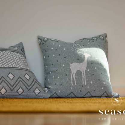 Almofada Cheia Jacquard 50x50 Winter Paht Verde