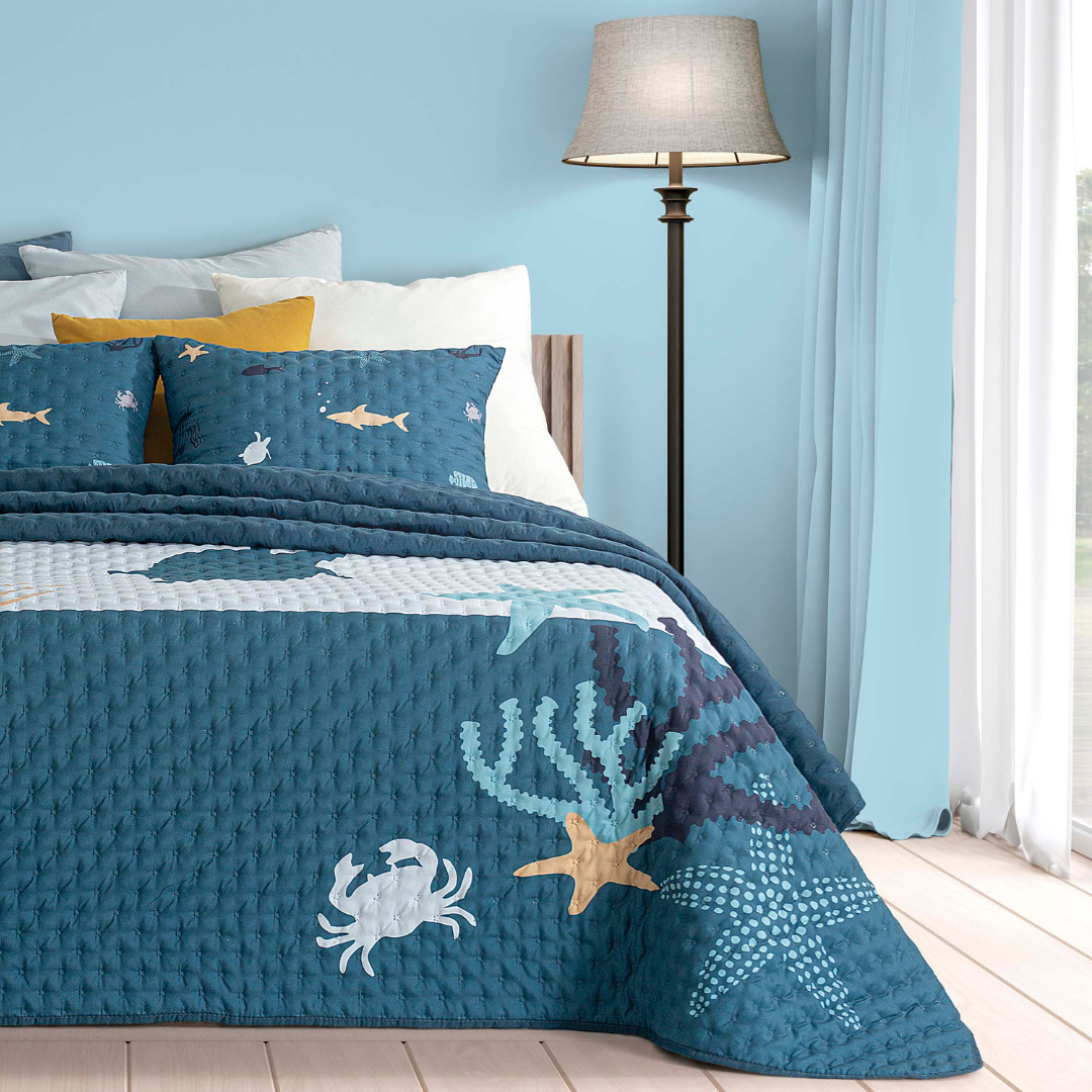 Edredão Quilt Digital Oceano