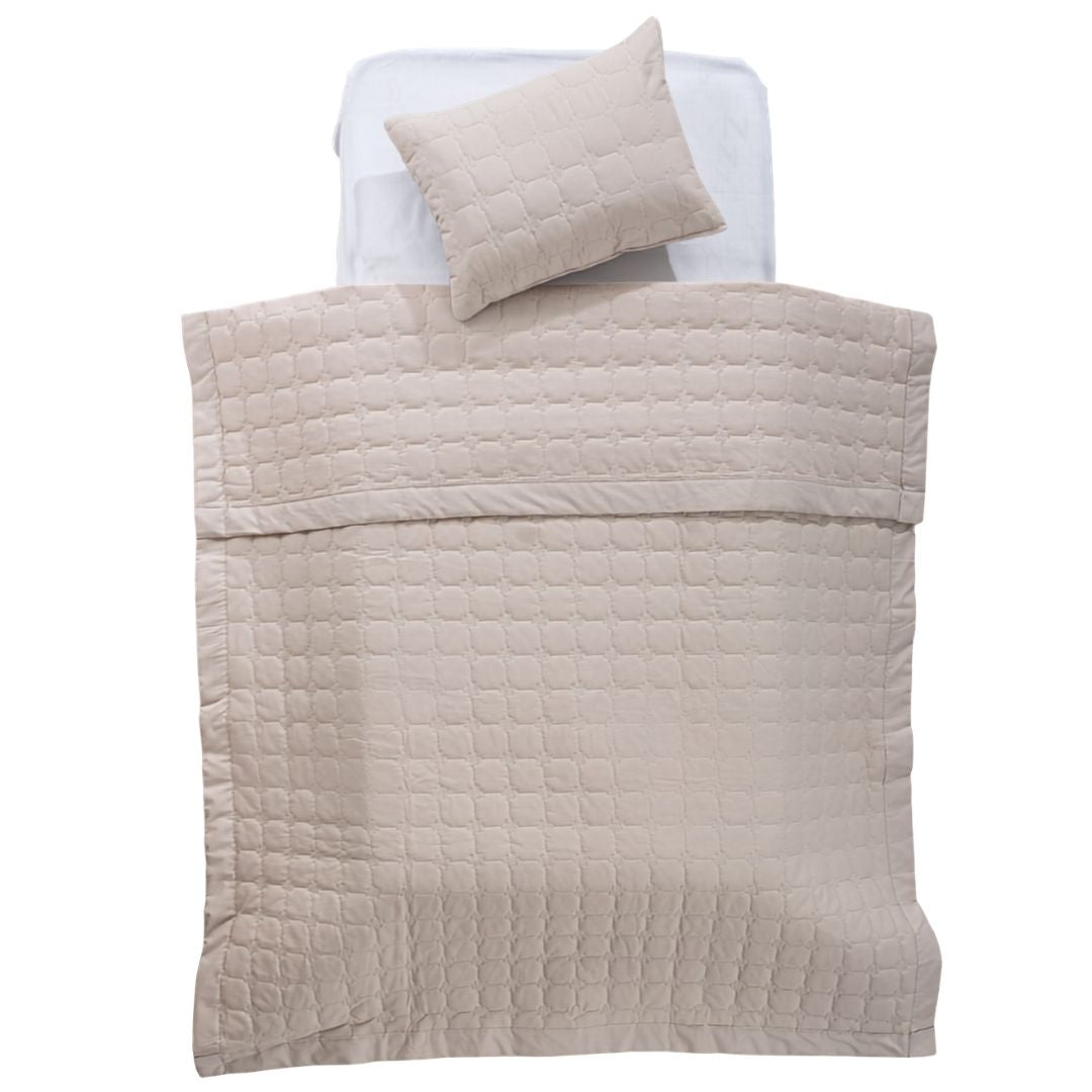 Conjunto Edredão + Resguardo + Almofada Pirry Bege
