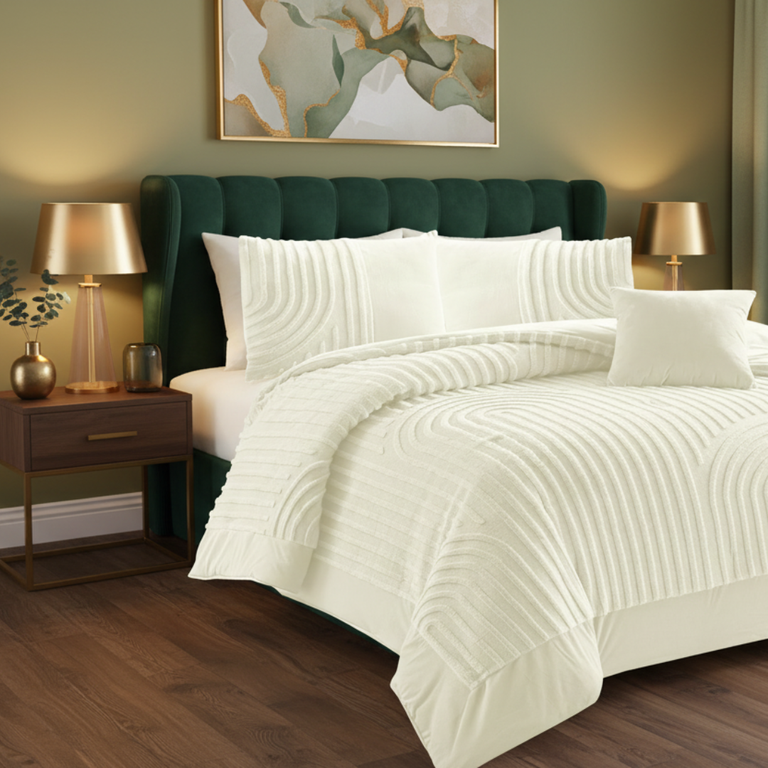 Edredão Coralina Dupla Jacquard Encanto Pérola