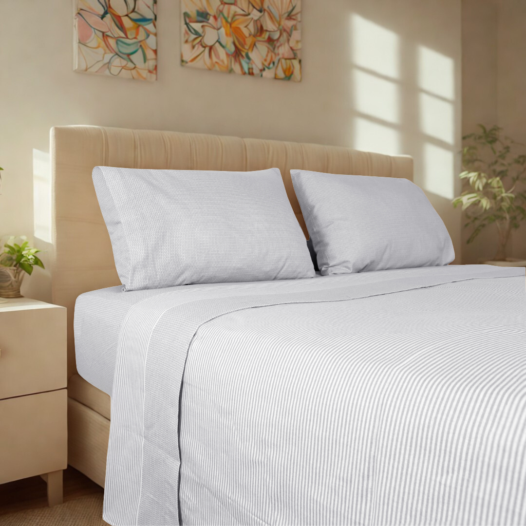 Jogo Lençóis Cama Flanela 100% Algodão Londres