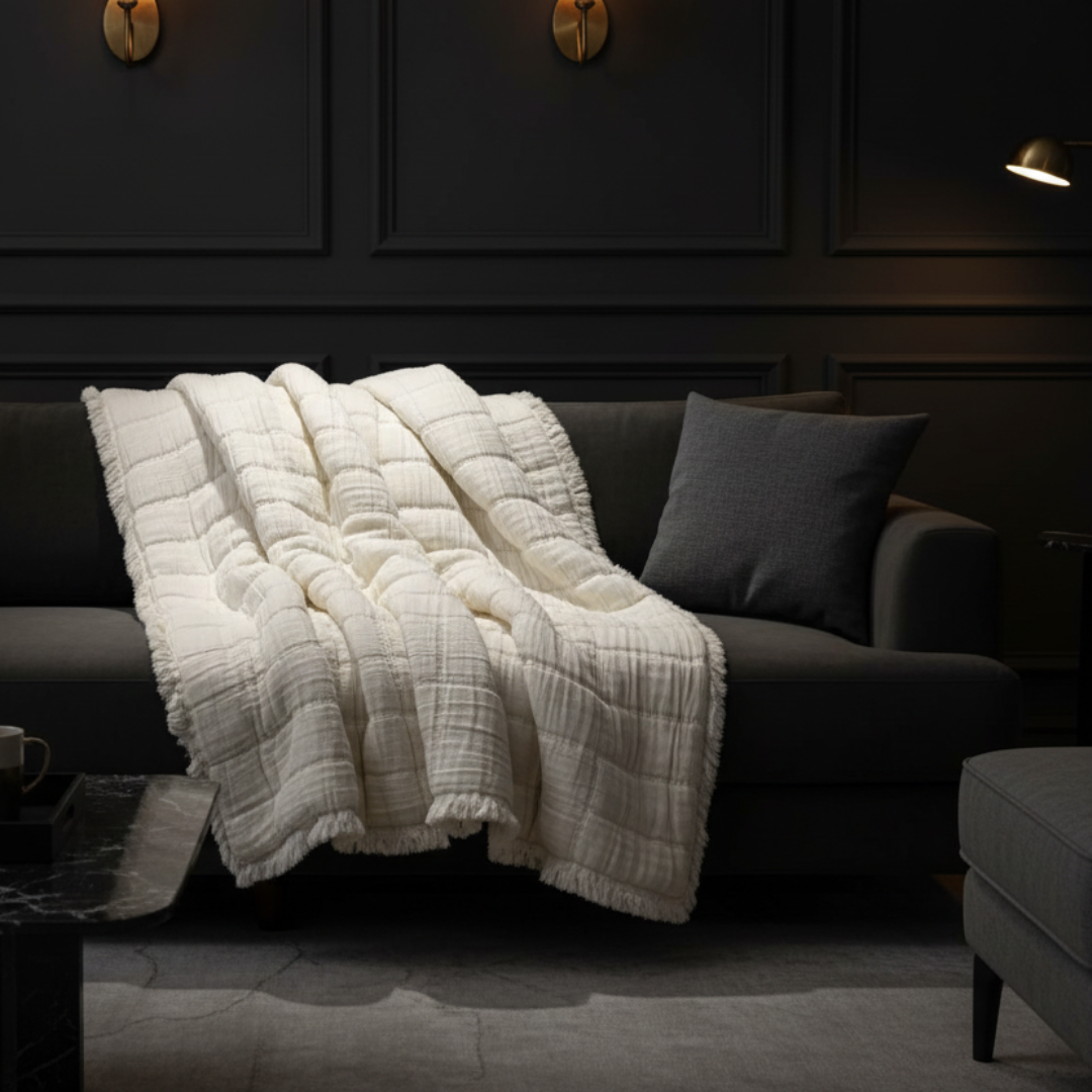 Manta / Cobre Pés 100% Algodão 140x200 Coyuchi