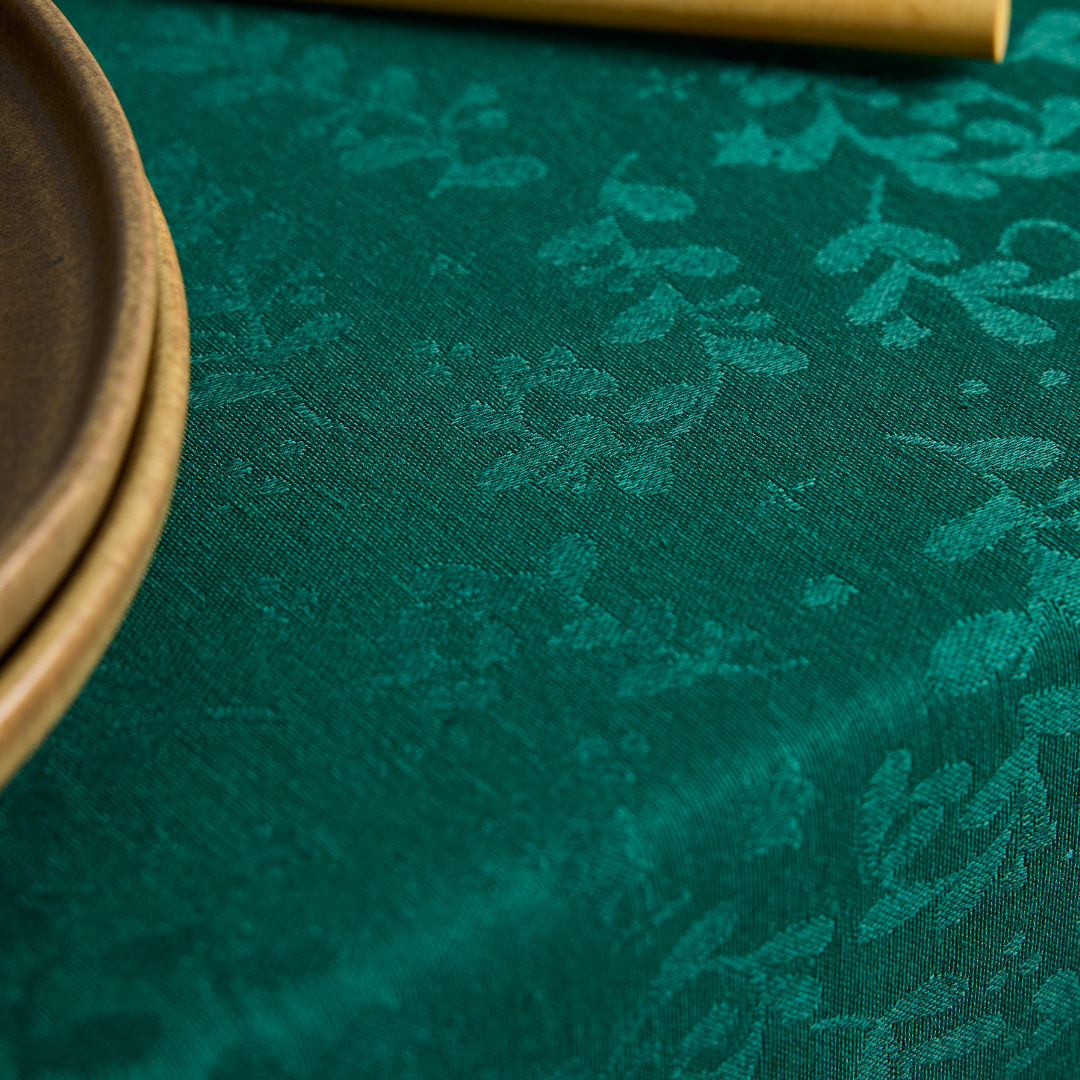 Toalha de Mesa Jacquard ANTI-NÓDOAS Amor Verde