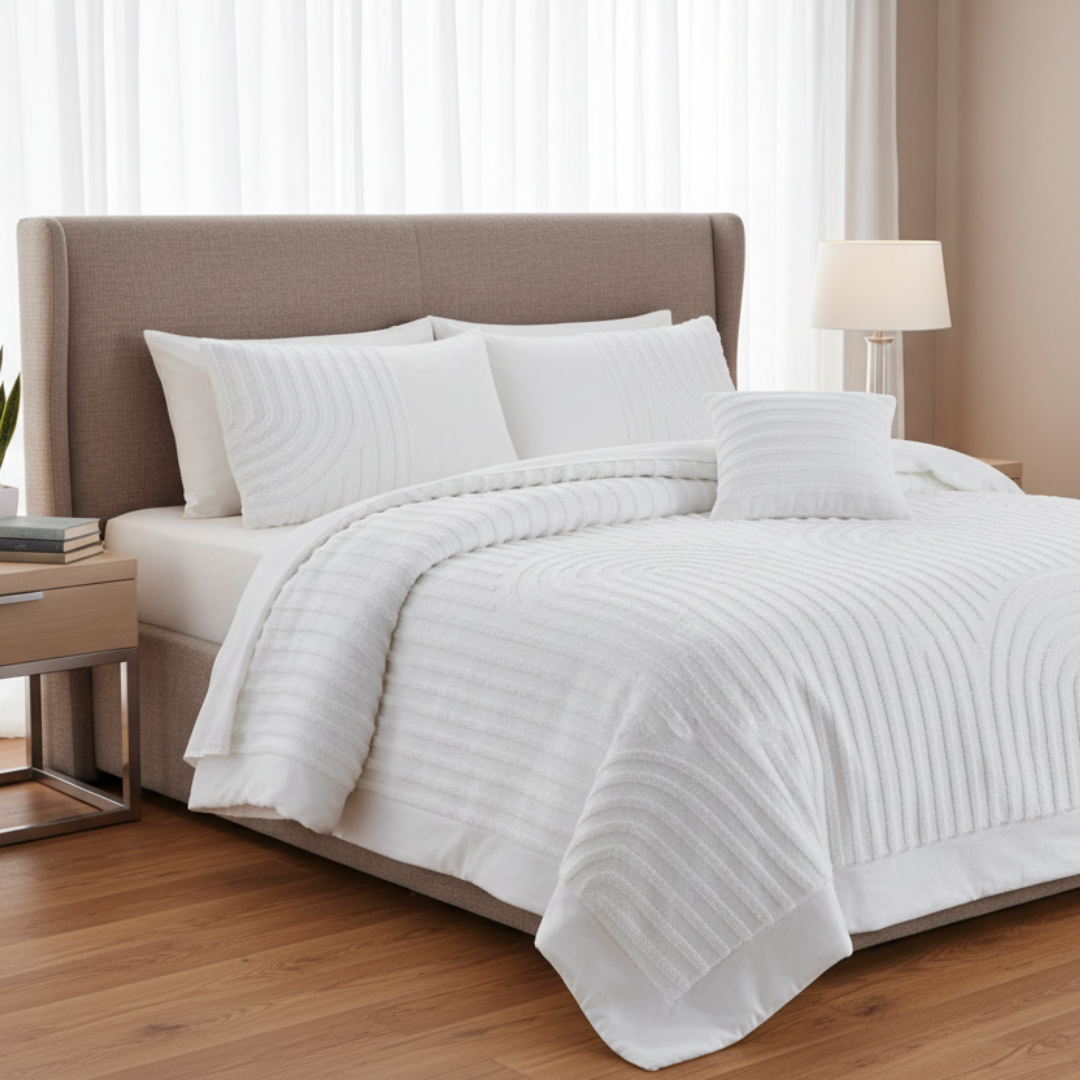 Edredão Coralina Dupla Jacquard Encanto Branco