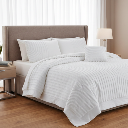 Edredão Coralina Dupla Jacquard Encanto Branco