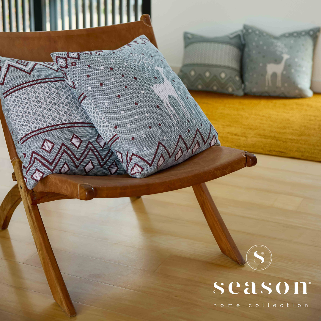 Almofada Cheia Jacquard 50x50 Winter Paht Vermelho