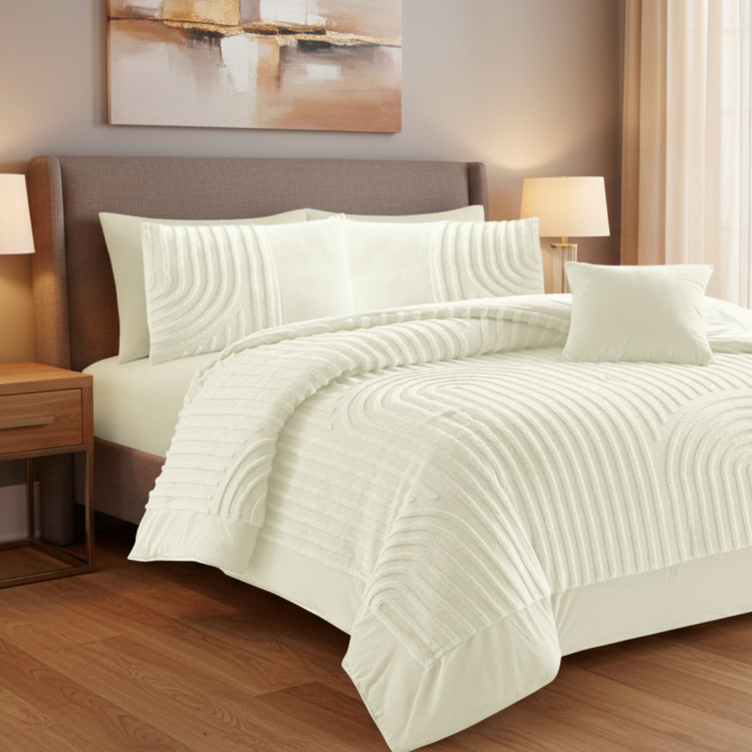 Edredão Coralina Dupla Jacquard Encanto Pérola