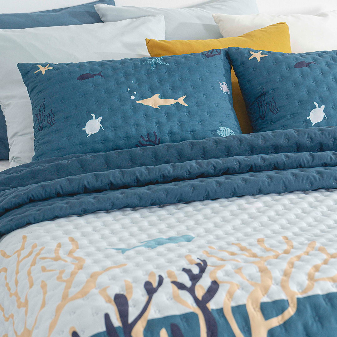 Edredão Quilt Digital Oceano