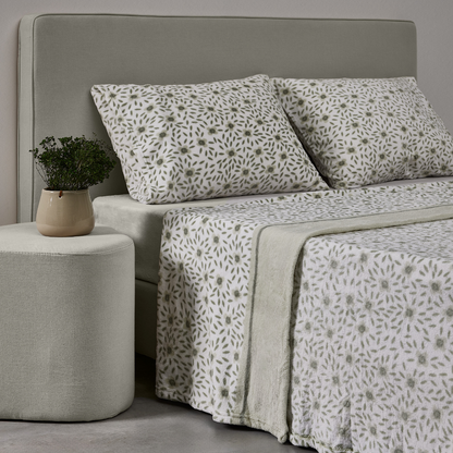 Juego de sábanas con estampado de flores CORALINA