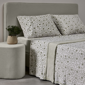 Jogo Lençóis Cama Estampado CORALINA Flor