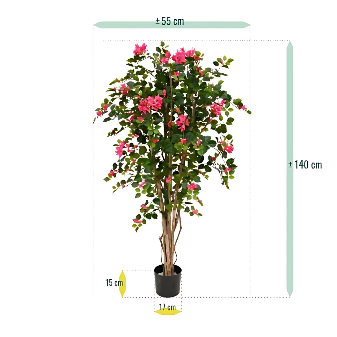 Árvore artificial Buganvílias Rosa 140 Cm