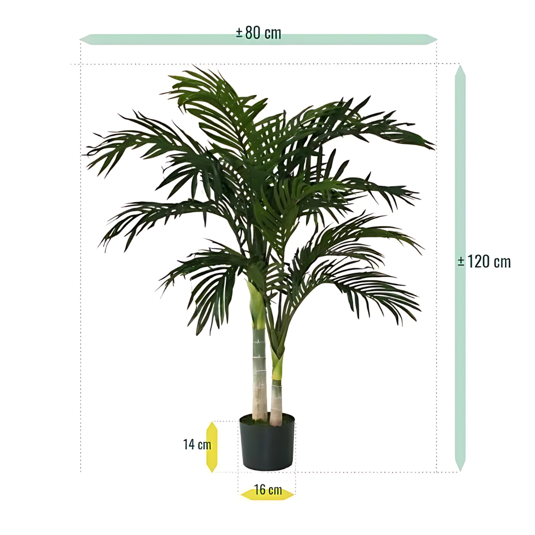 Palmeira Artificial Areca Cana de Ouro 120 cm