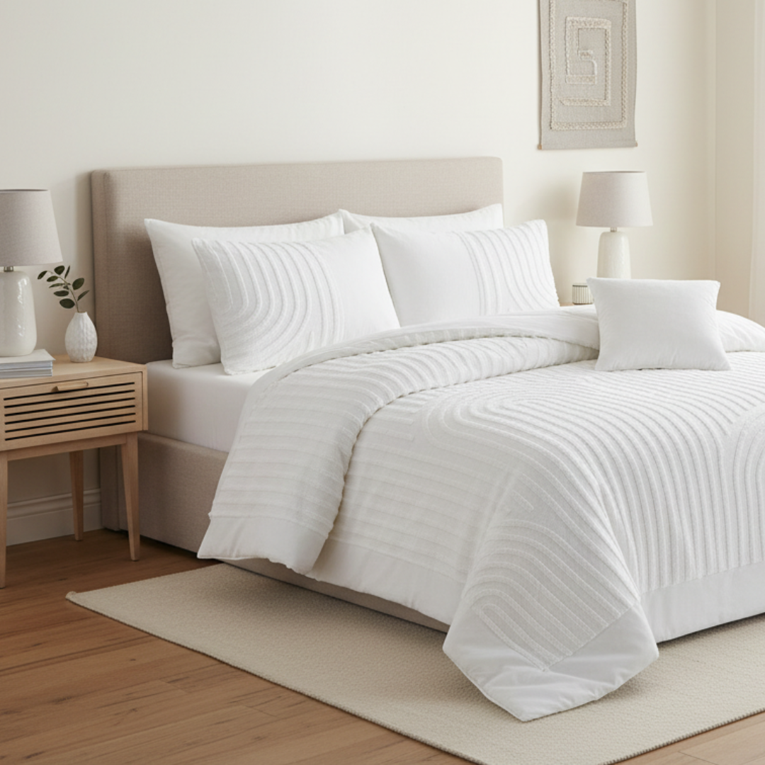 Edredão Coralina Dupla Jacquard Encanto Branco