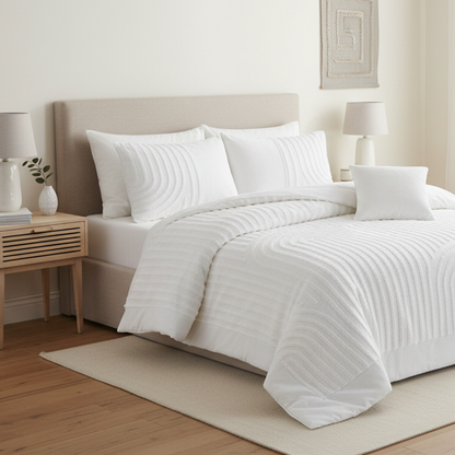 Edredão Coralina Dupla Jacquard Encanto Branco