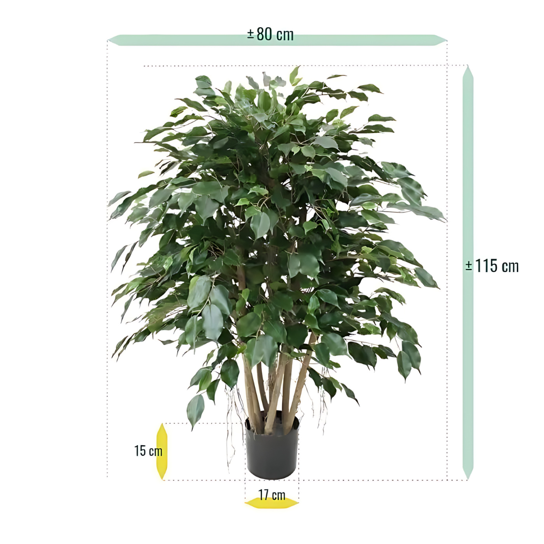 Planta artificial exótica ficus xl 110 cm