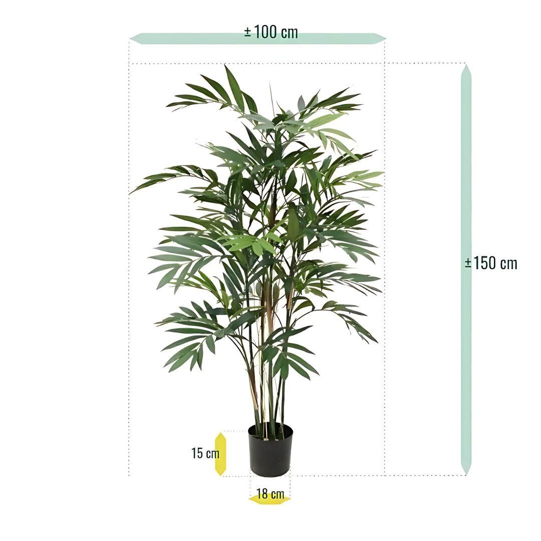 Palmeira artificial Chamaedorea Deluxe 150 Cm