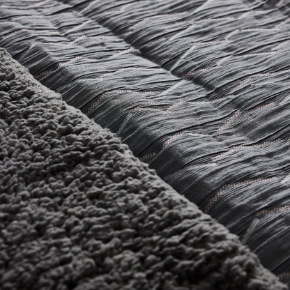Edredão Jacquard Pelo Borrego Sentir Cinza