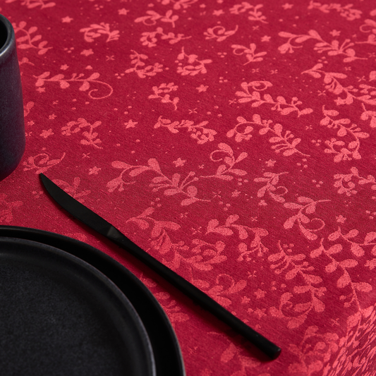 Toalha de Mesa Jacquard ANTI-NÓDOAS Amor Vermelho